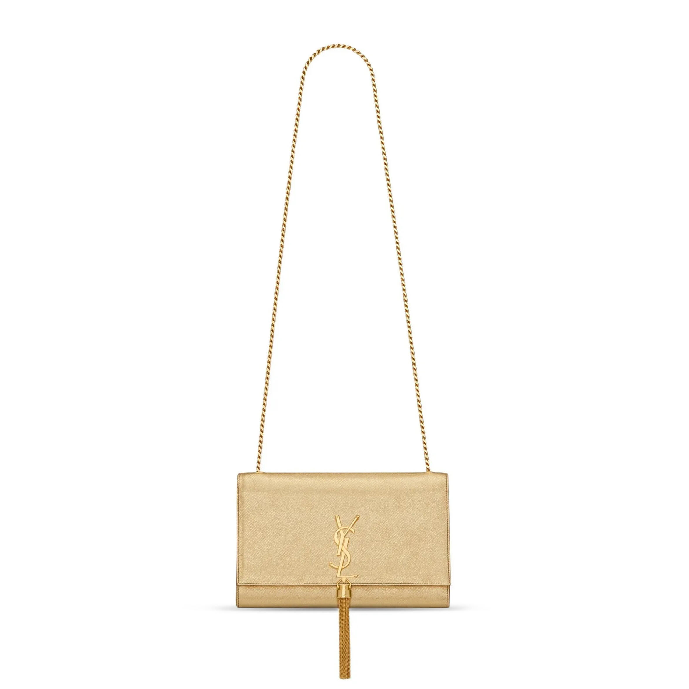 Y51 METALLIC CALFSKIN KATE MONOGRAM TASSEL CHAIN WALLET 354119DUZ0J8030 (24*15*7cm) Master Quality